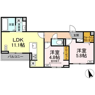 シェーンブルーメ横浜【3階】の間取り