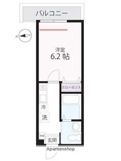 ハーミットクラブハウス横浜桜木町南【1階】の間取り