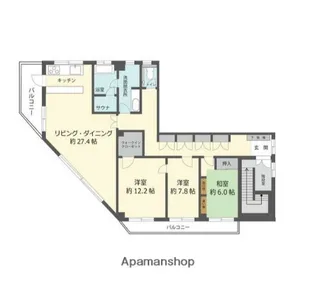 綾部ビル【4階】の間取り