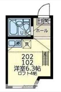 ユナイト浜町クリスピーナッツ【2階】の間取り