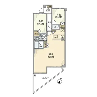 プラウド南林間【7階】の間取り