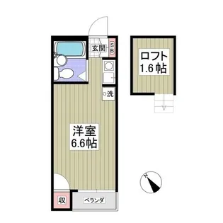 アップルハウス三ツ沢南町【2階】の間取り