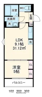 GRADUS矢部Ⅱ【3階】の間取り