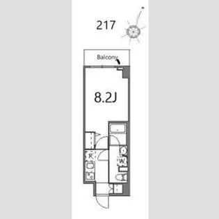 ティーステージジェイアール浜川崎【2階】の間取り