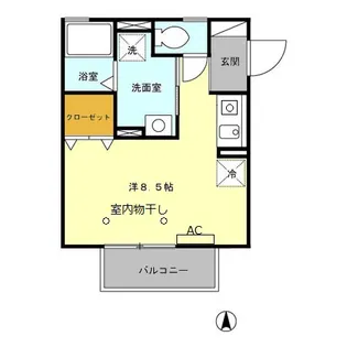 アレーナスM【1階】の間取り
