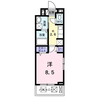 グラン・フィオーレ矢部【2階】の間取り