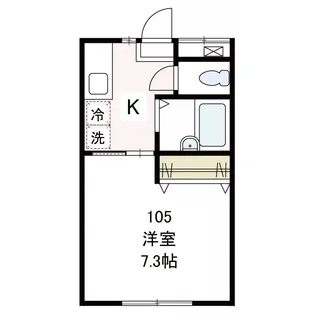 グレース海岸【105号室号室】の間取り