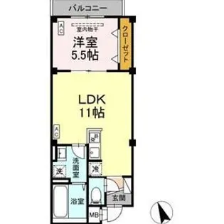 SKEY RESIDENCE塚越【4階】の間取り