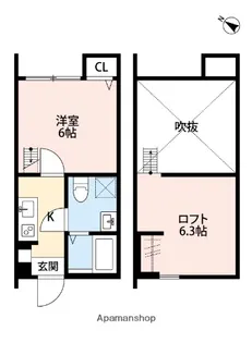 神奈川県相模原市南区上鶴間1丁目【アパート】の間取り