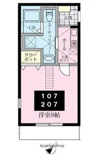 ベルメール湘南辻堂【1階】の間取り