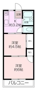コーポ久里浜台【2階】の間取り