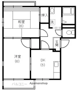 カーサやよいB【2階】の間取り