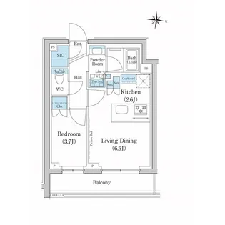 スタイリオ池上SOUTH【5階】の間取り