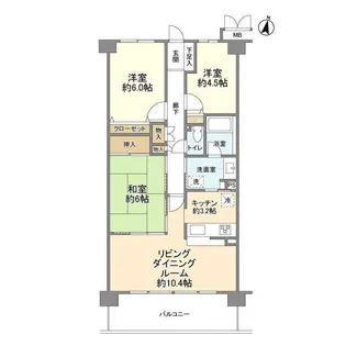 サンヴェール横浜・港南台【3階】の間取り