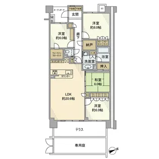 神奈川県横浜市磯子区汐見台2丁目【マンション】の間取り