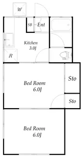 松村ハイツ【1階】の間取り