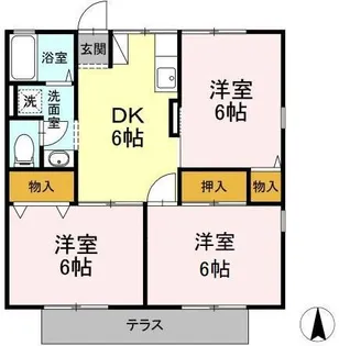 サンモール II【1階】の間取り