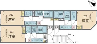 カインドネス小田急相模原Ⅳ【202号室号室】の間取り