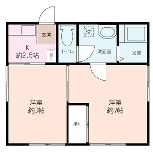 中田荘【1階】の間取り