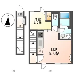 アプリコットE【2階】の間取り