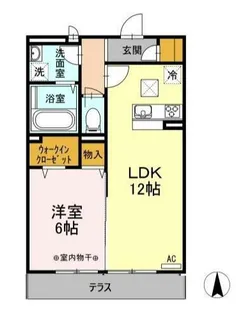 アムール【1階】の間取り
