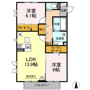 メゾン アイリス【1階】の間取り