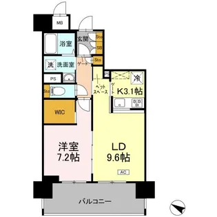 リーラ横浜川和町【0309号室】の間取り