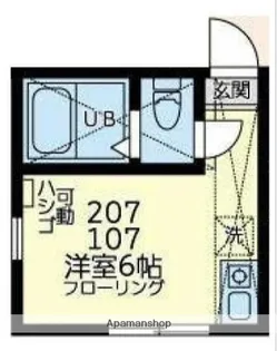 ユナイト丸山アプリコットパフェ【2階】の間取り