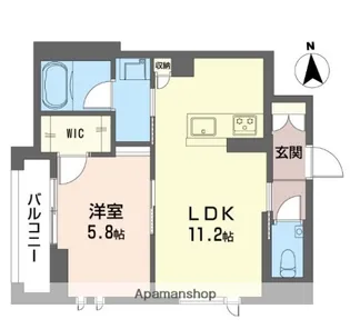 アンジュール新川崎【3階】の間取り