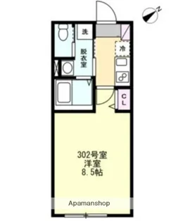 ベイルーム長津田フロント【3階】の間取り