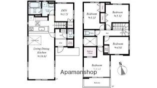 神奈川県茅ヶ崎市下町屋1丁目【一戸建】の間取り