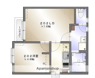 COAST TERRACE 桜山【2階】の間取り