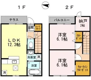 キャトル・セゾン【102号室】の間取り