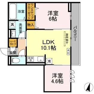 パルボヌール【3階】の間取り