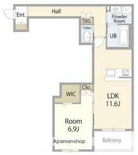 クイーンズ6【2階】の間取り