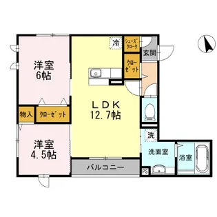 ジャルディネットK【2階】の間取り