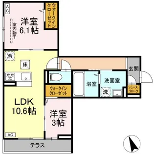 D PAINA 菅北浦【1階】の間取り