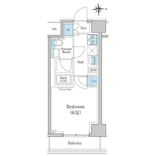 スタイリオ新丸子NORTH【9階】の間取り