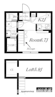 PRIMA ART海老名【2階】の間取り