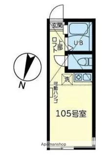 ユナイト南太田クロードドビッシュ【1階】の間取り