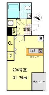CFジオーレ大師駅前【2階】の間取り