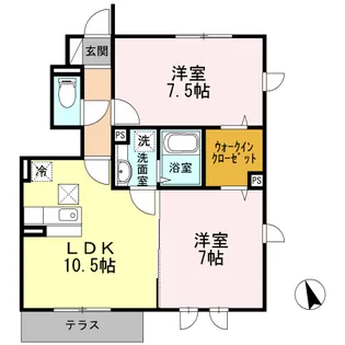 セジュール下瀬谷 D棟【1階】の間取り