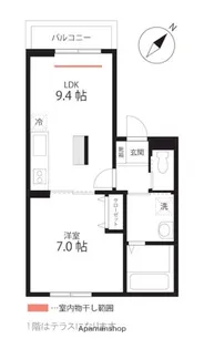 QUIETCRABHOUSETOGETHERWITHB生麦【2階】の間取り