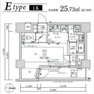 MAXIV武蔵新城TRE【4階】の間取り