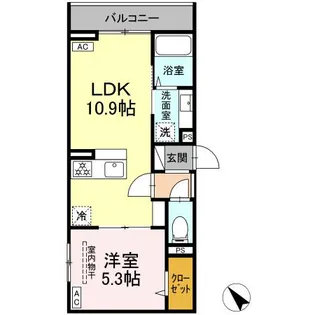 ドムスクレスト清新二丁目【2階】の間取り
