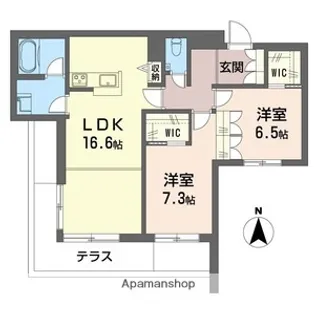 デア グランツ【1階】の間取り
