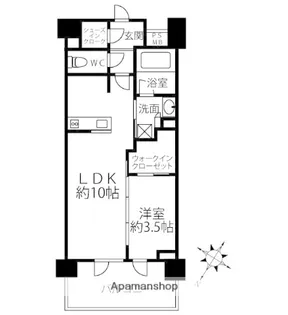 クリオラベルヴィ横濱サウス【11階】の間取り