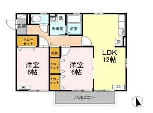 コゥジィーコート I【2階】の間取り