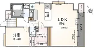 セザール大森山王【6階】の間取り