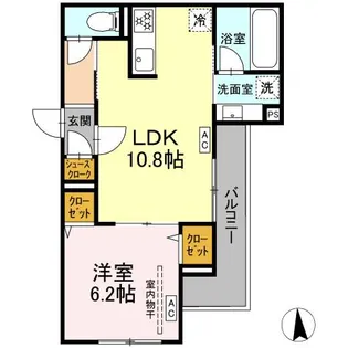 エスペリア栄町【2階】の間取り